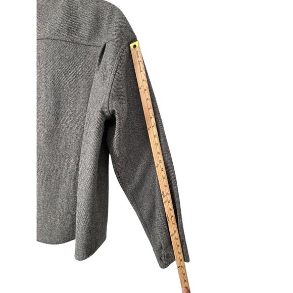 N.E. Limited Wool Blend Tweed Mens Jacket Shacket NWT Large Gray Campcore Cabin - Picture 10 of 14
